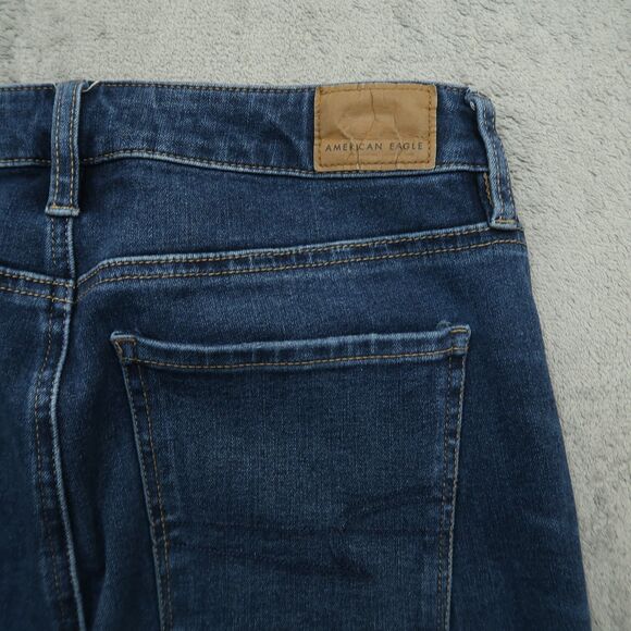 American Eagle Jeans Women's Size 8R Blue Super High-Rise Jegging 28" Inseam - Picture 15 of 16